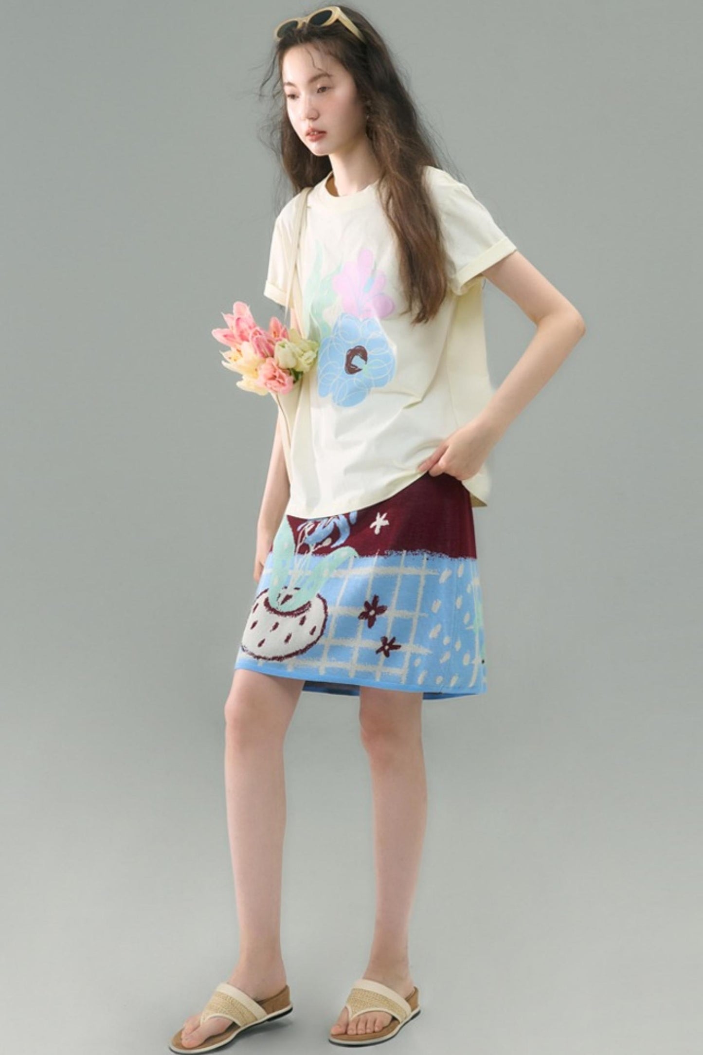 Original Lily Jacquard Tencel Vest Skirt Set-Up