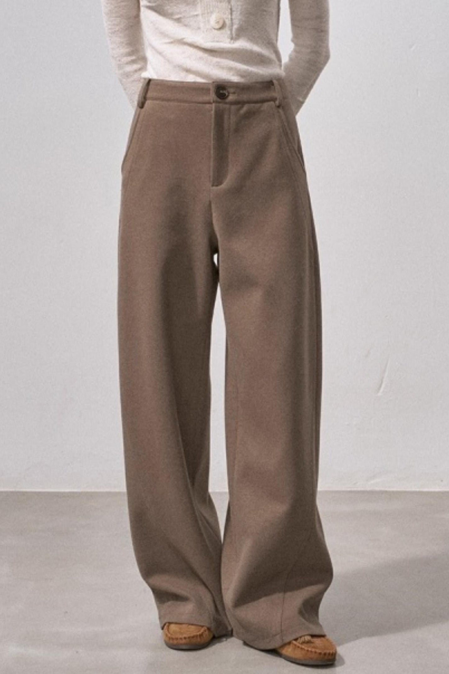 Wool Blend Scimitar Pants