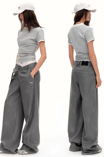 Color-Block Ruched Slim Tee