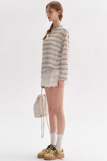 Lazy Painted Long Sleeve Polo Shirt