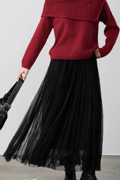 Flowing Cloud Gauze Skirt