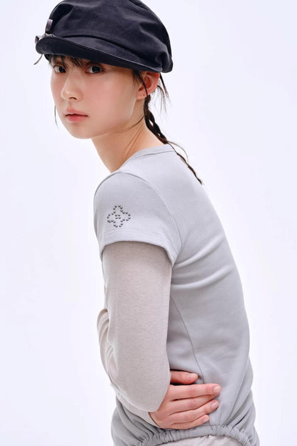 Breathing Aesthetics Rhinestone Blouse