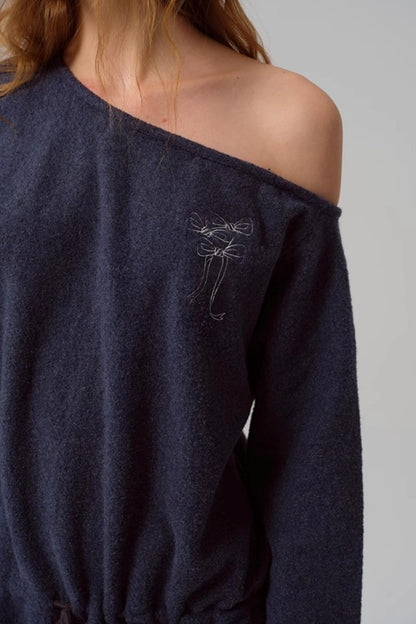 Vintage Two-Tone Tie-Blend Raglan Sweatshirt