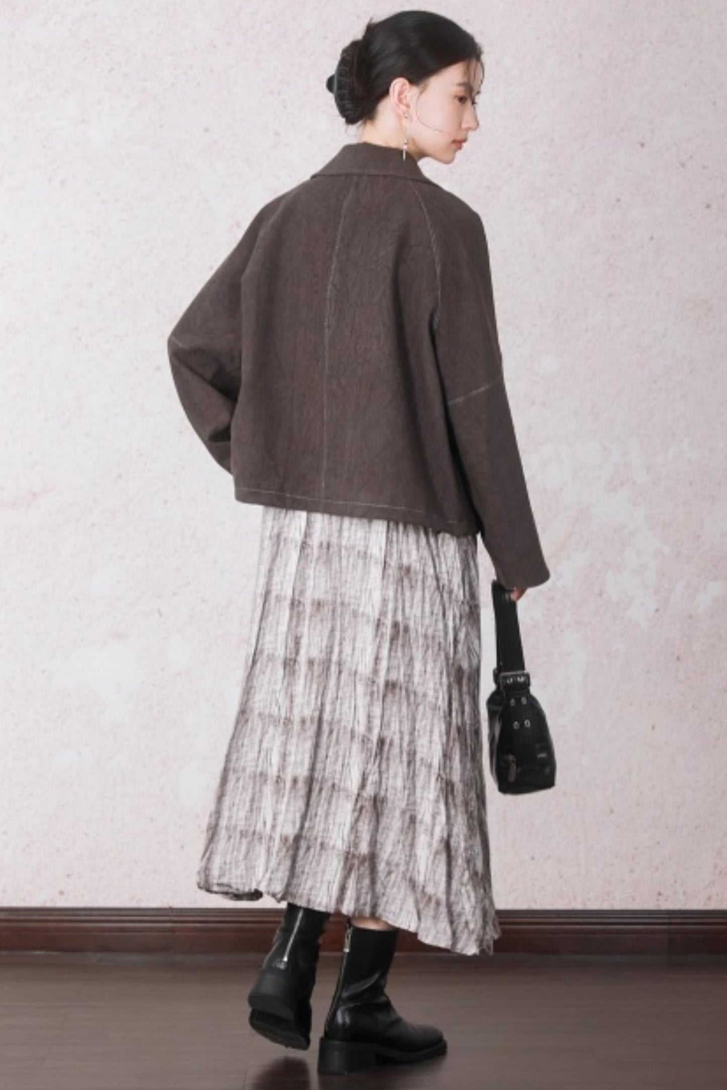 Patchwork Velvet-Feel Jacket