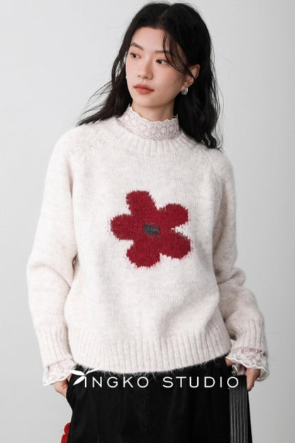 Ingko Cloud Floral Sweater