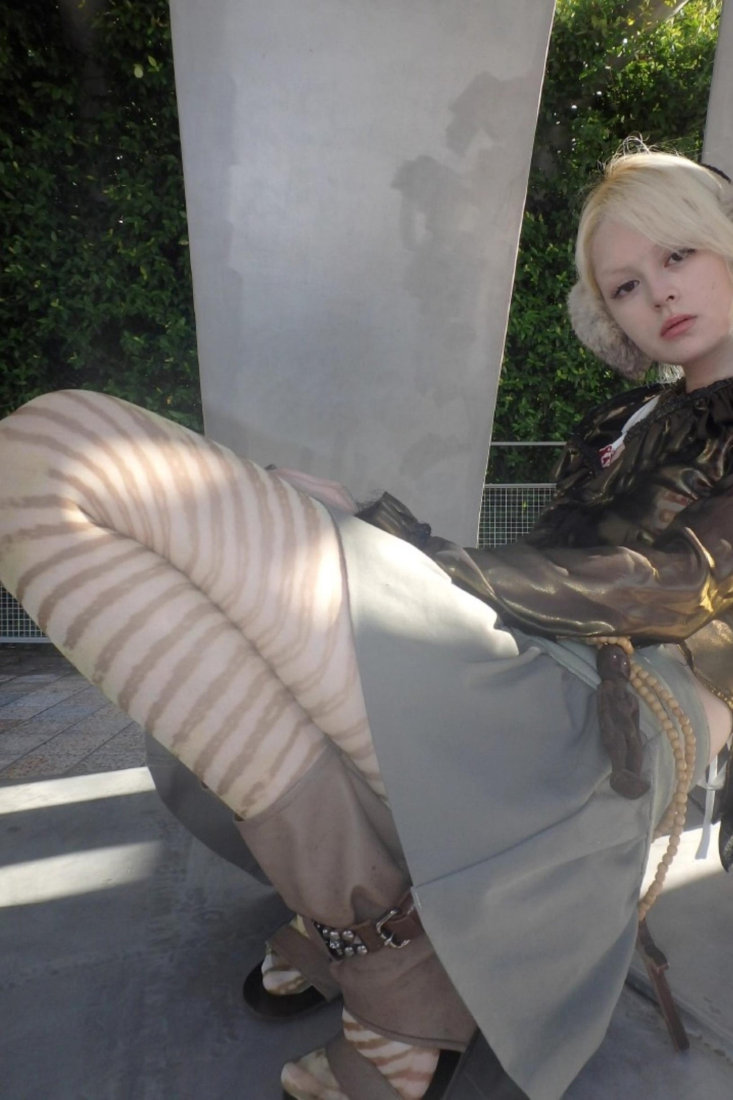 Hand-Painted Striped Ultra-Thin Stockings