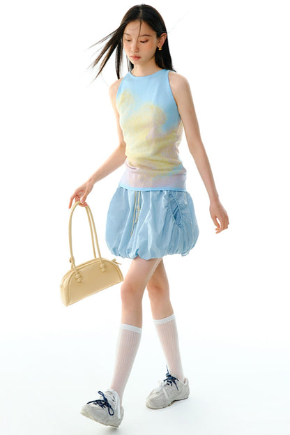 Sunrise Cloud Jacquard Sleeveless Vest