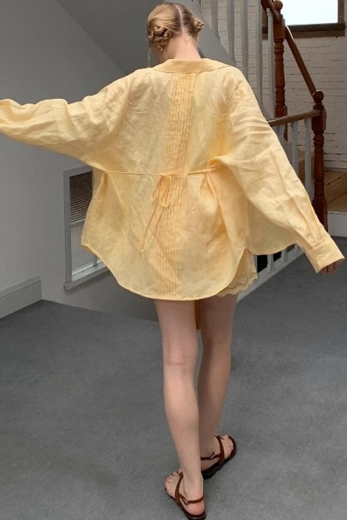 Lace Ensemble Shirt And Shorts Set-Up