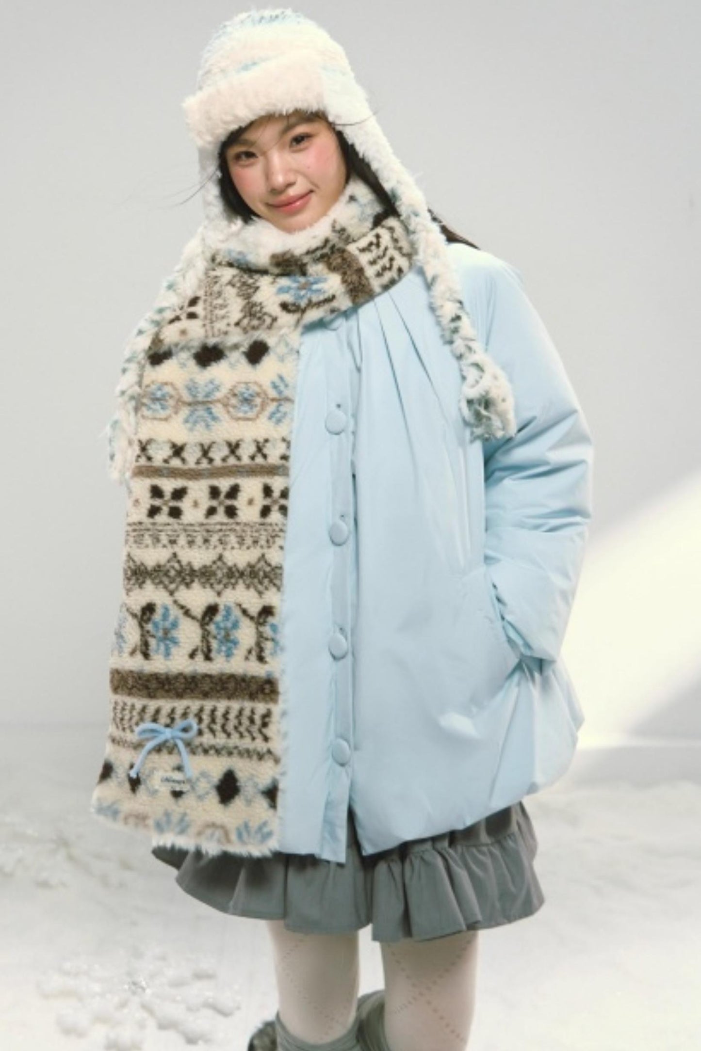 Fair Isle Plush Shawl