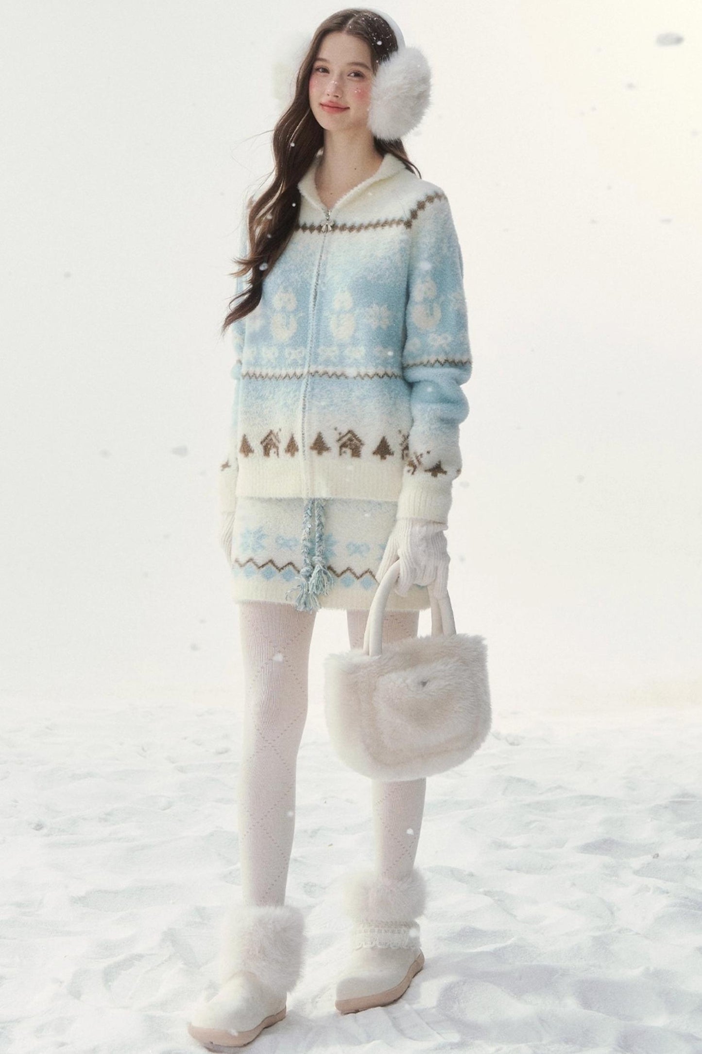 First Snow Nerzjacke und Rock Set