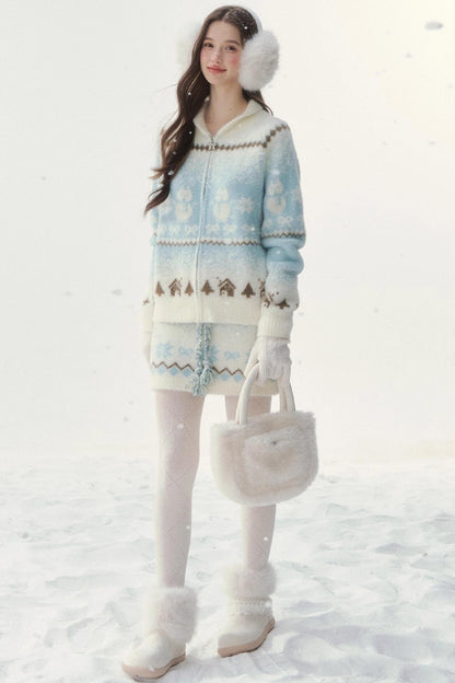 First Snow Nerzjacke und Rock Set
