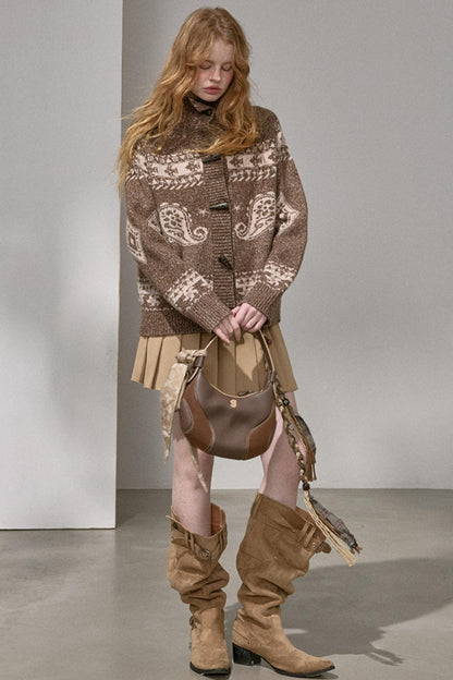 Cashew Island Floral Yarn Jacket