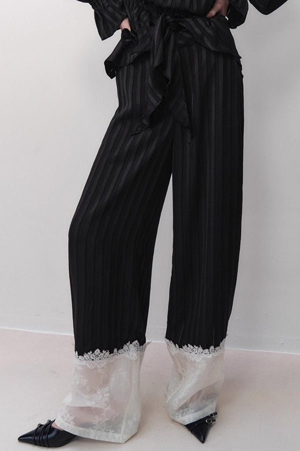 Embroidered Straight Pants
