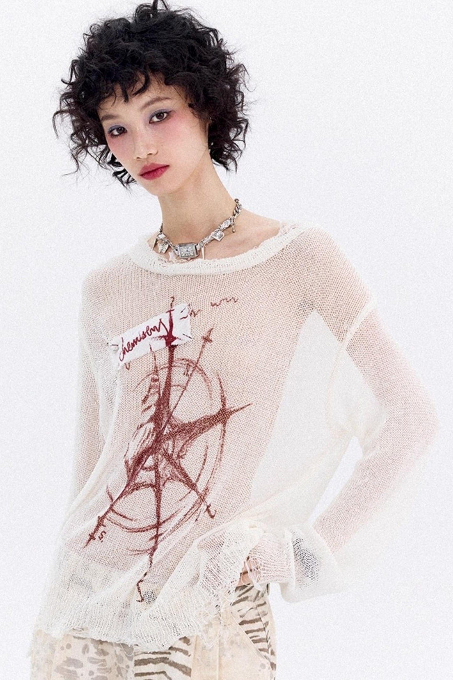 Dual-Tone Strapless Blouse