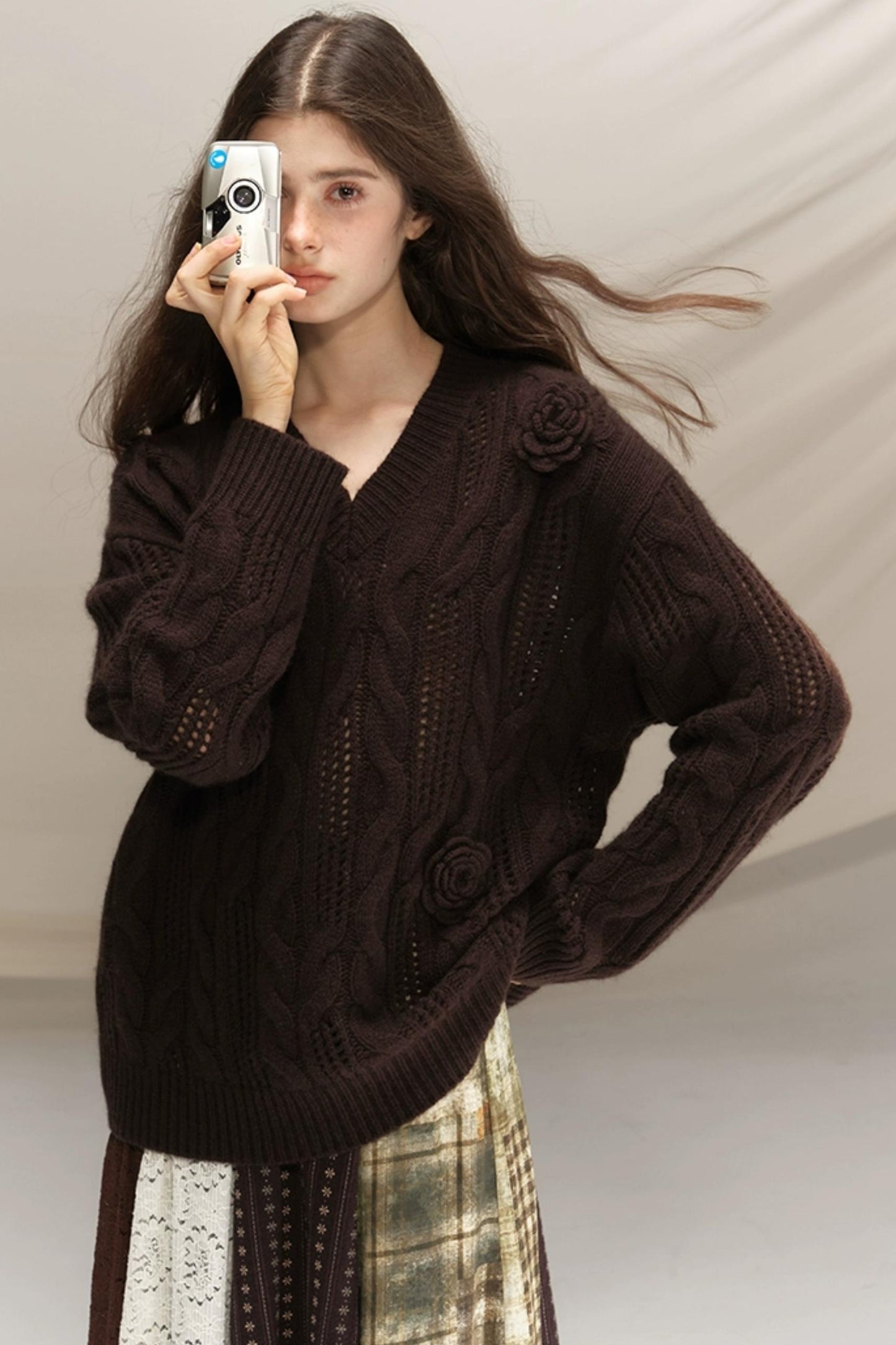 Raccoon Wool Crochet Sweater