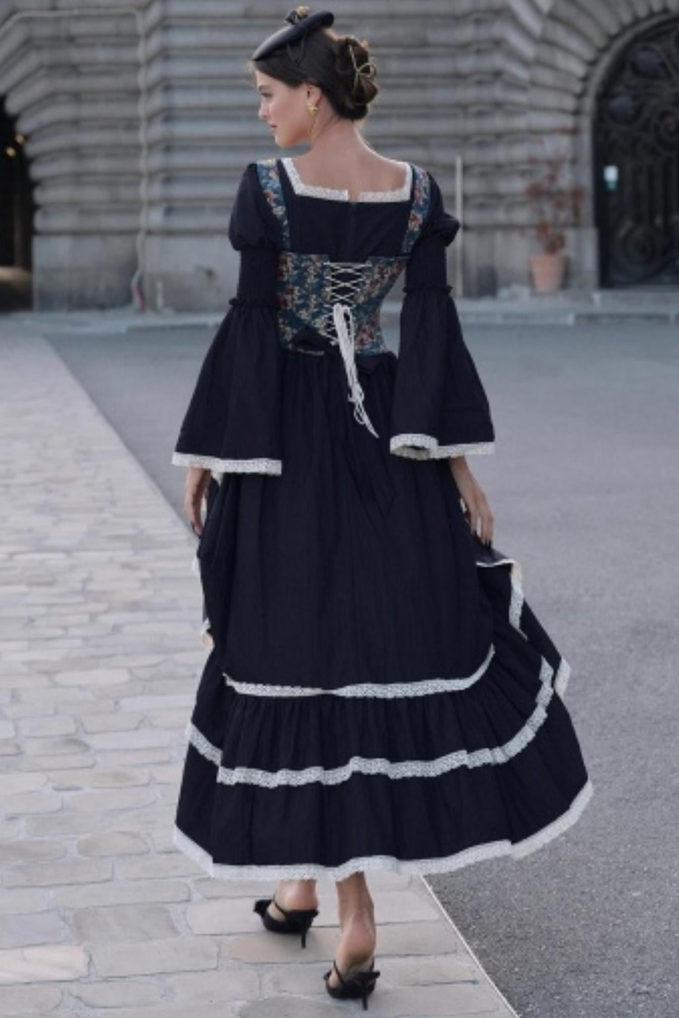 Dark Blue Lace Dress