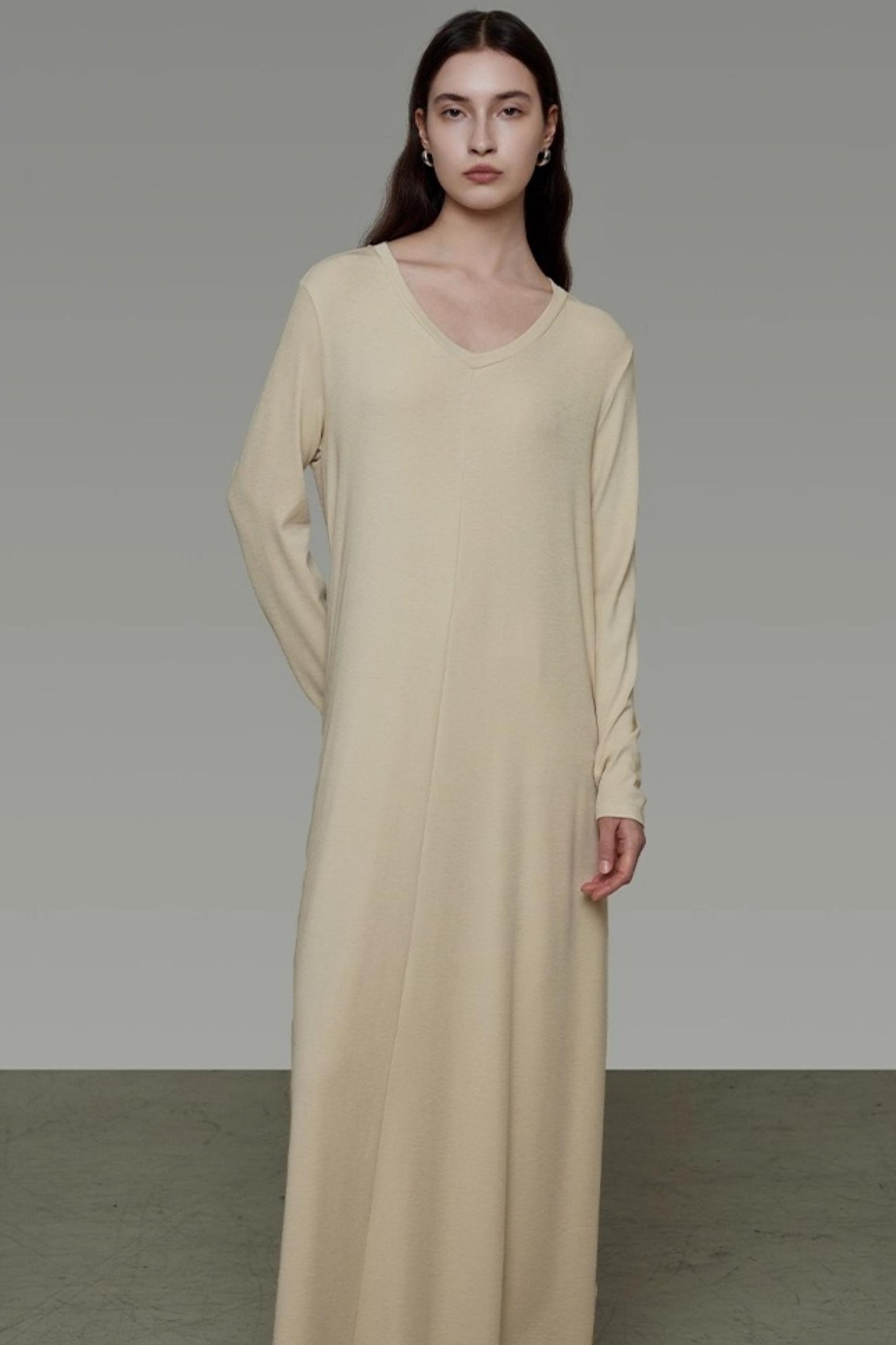 Smooth Wide Neck Straight Dress