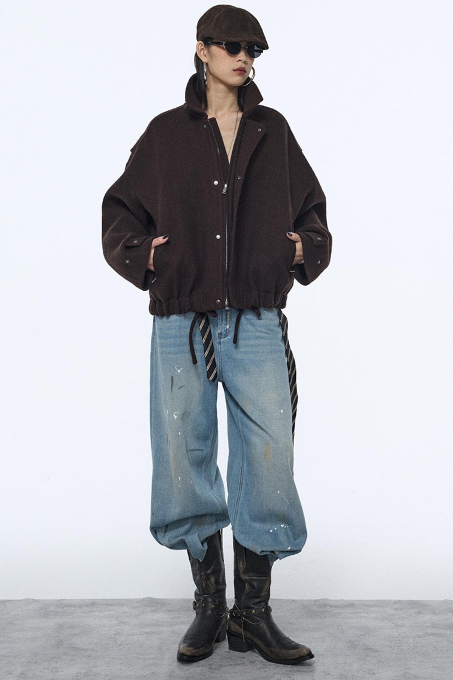 Splash-Ink Vintage Denim Pants