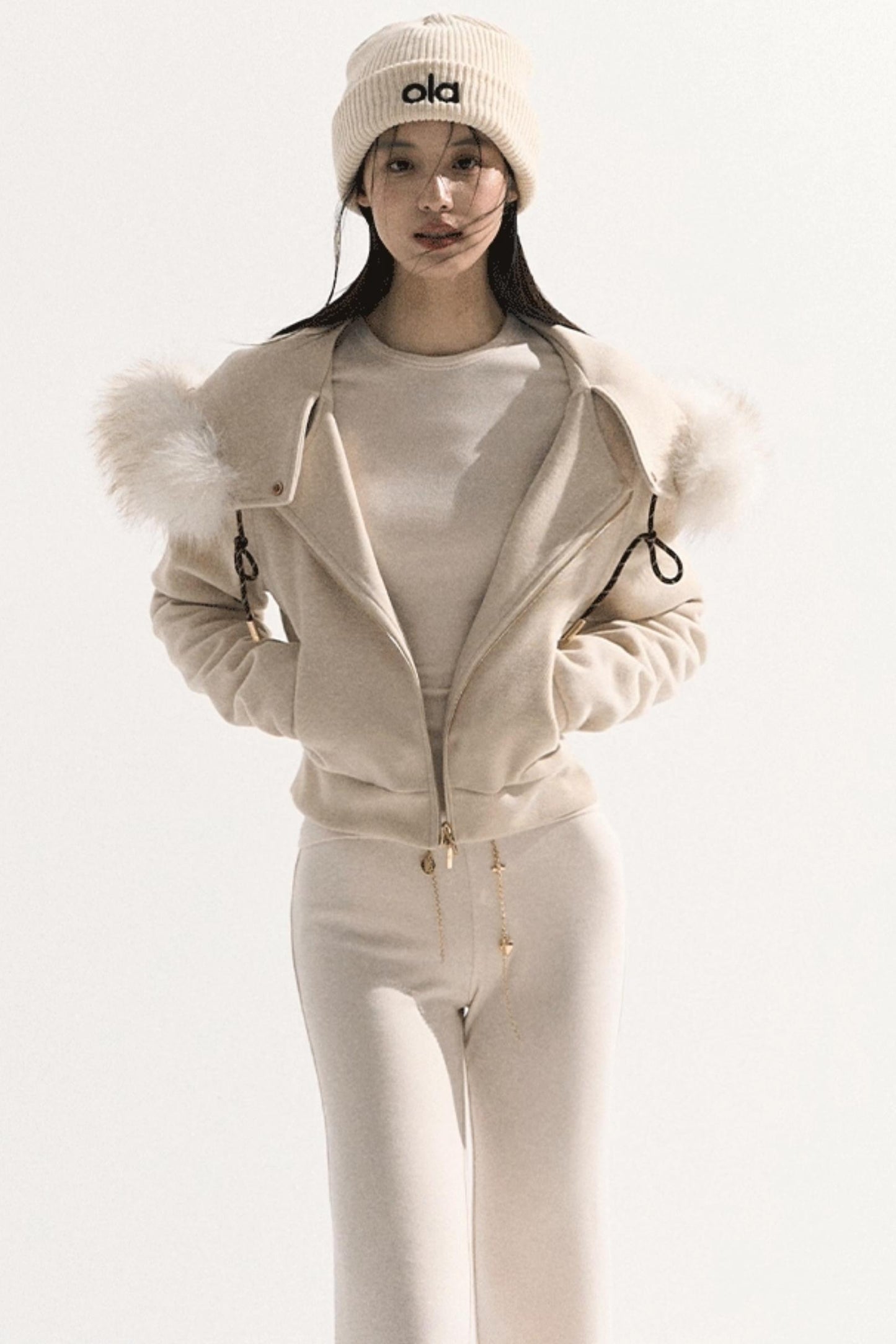 Soft Crew Neck Knitwear Bootcut Trouser Set-Up