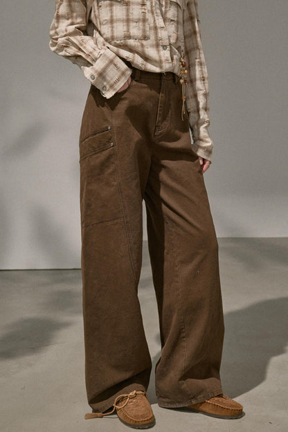 Luxury Riveted Casual Pants
