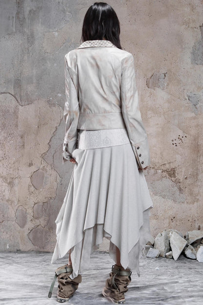 Irregular Multi Layer Rivet Skirt