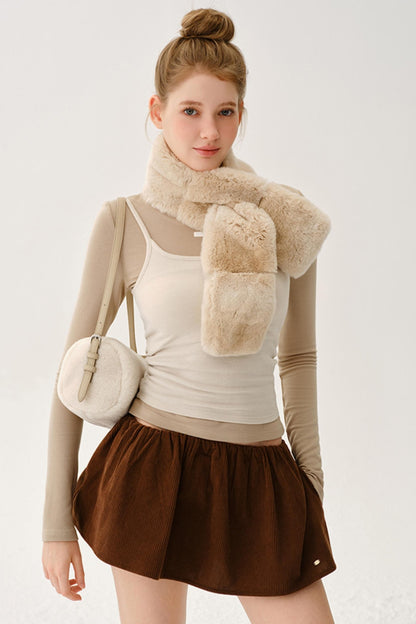 Plush Patchwork Leather Bag