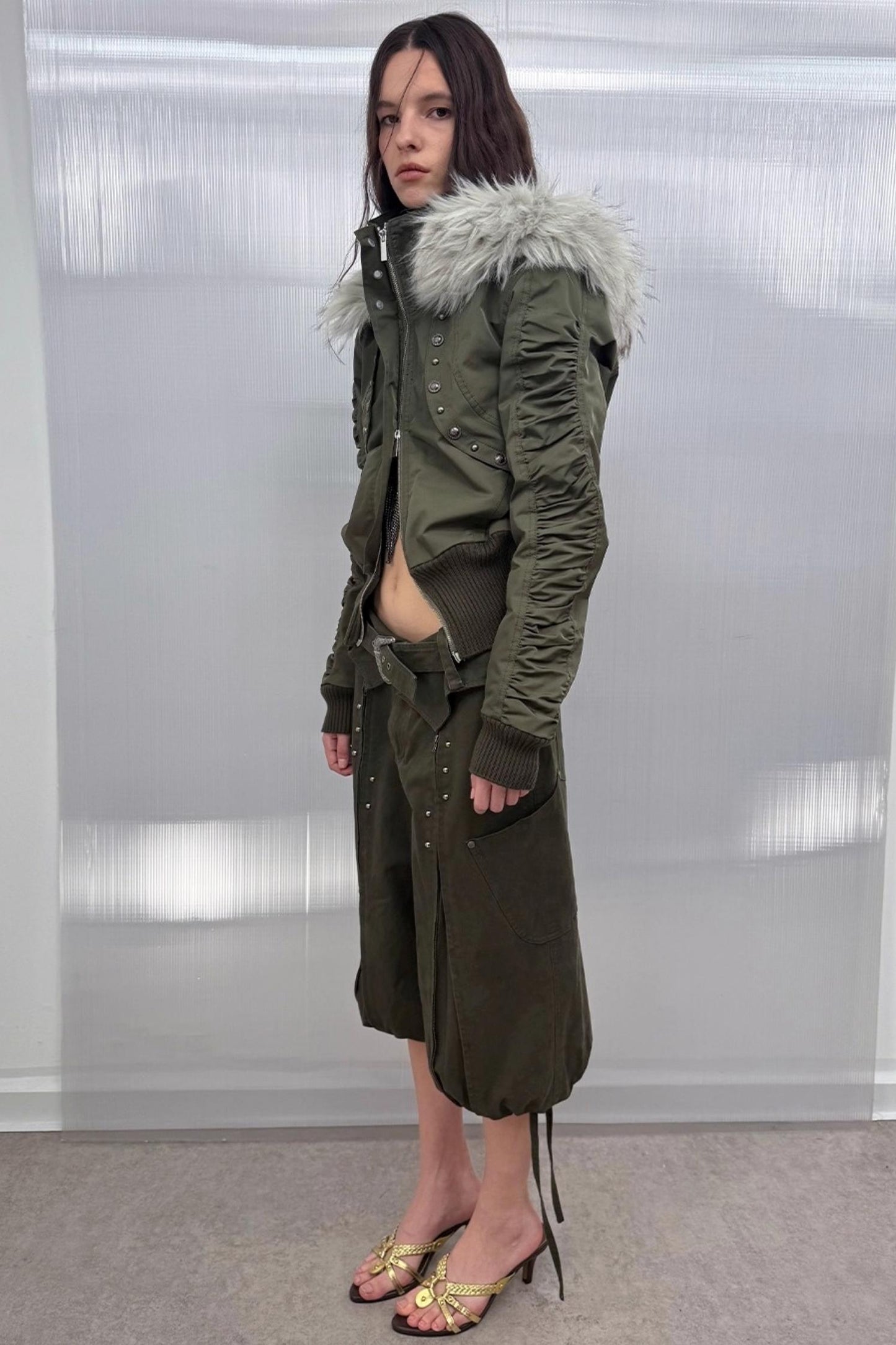 Autumn Short Waist Fur Jacket