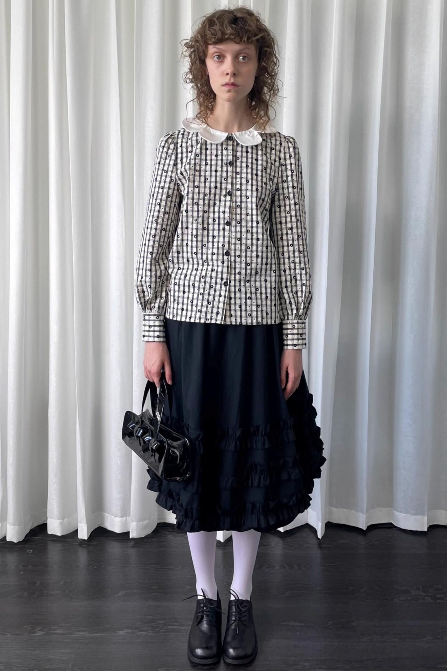 Puff Jacquard Plaid Shirt