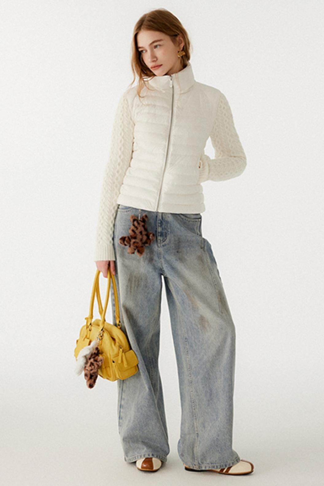 Textured Cable Knit Jacket