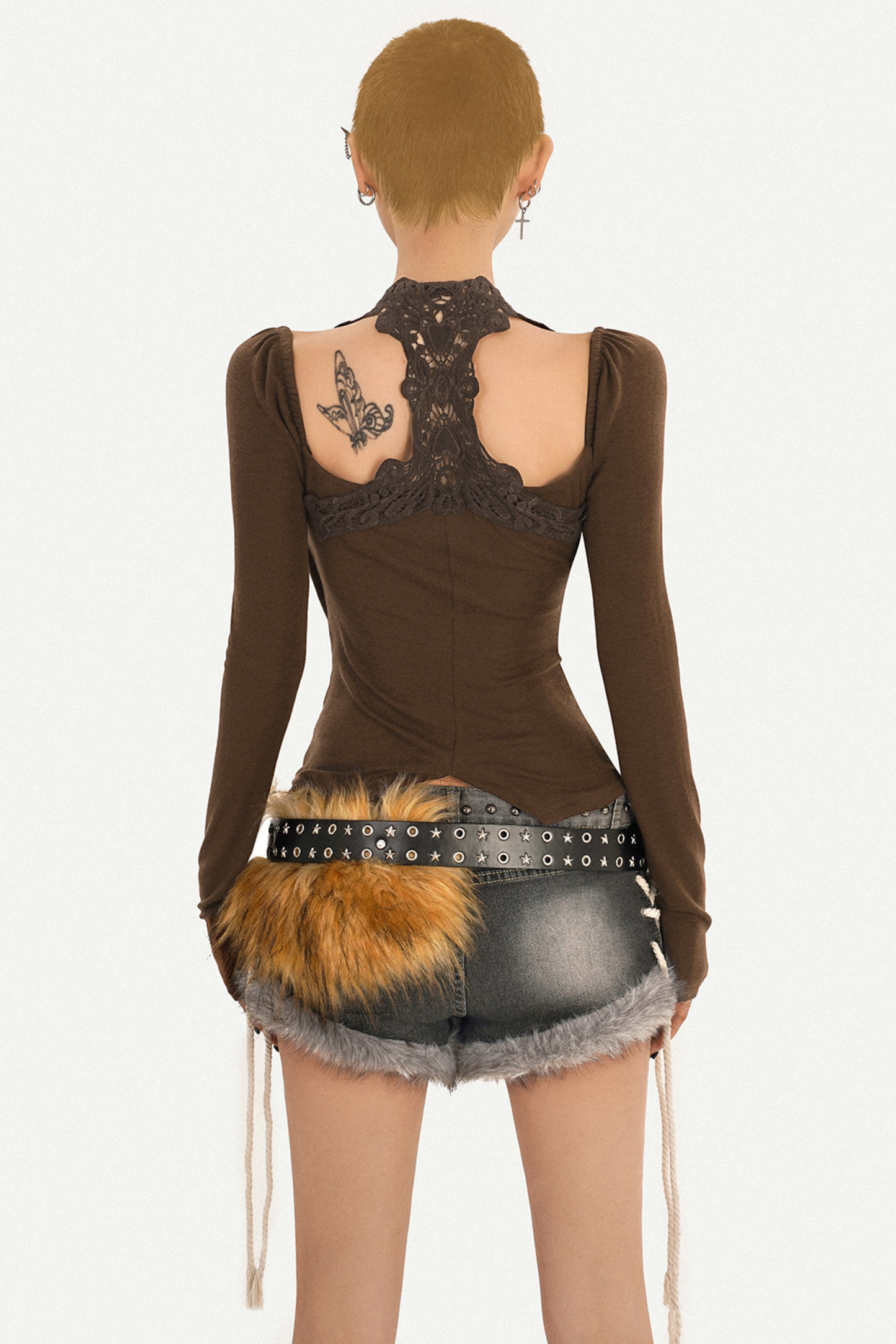 Off-Shoulder Halter Top