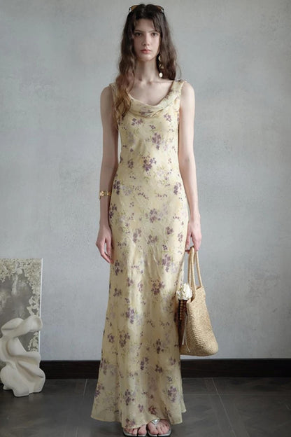 Burnt Floral Jacquard Dress