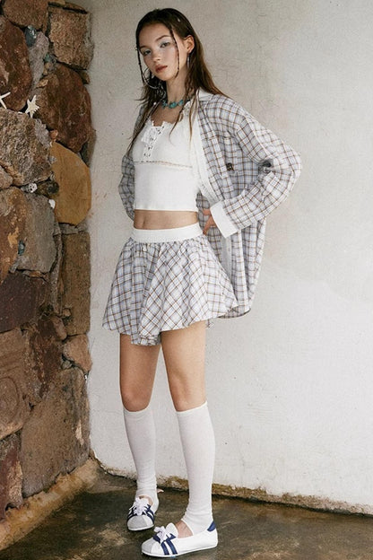 Blue Lace Casual Set-Up