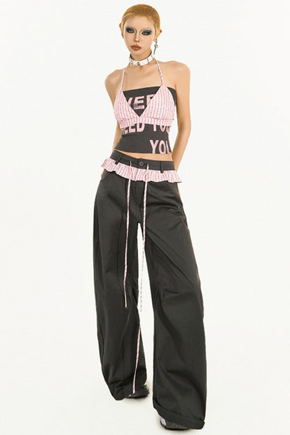 Cool Striped Bustier Tank Set-Up