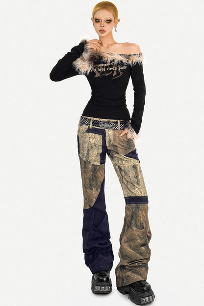 Rebellious Retro Flared Pants