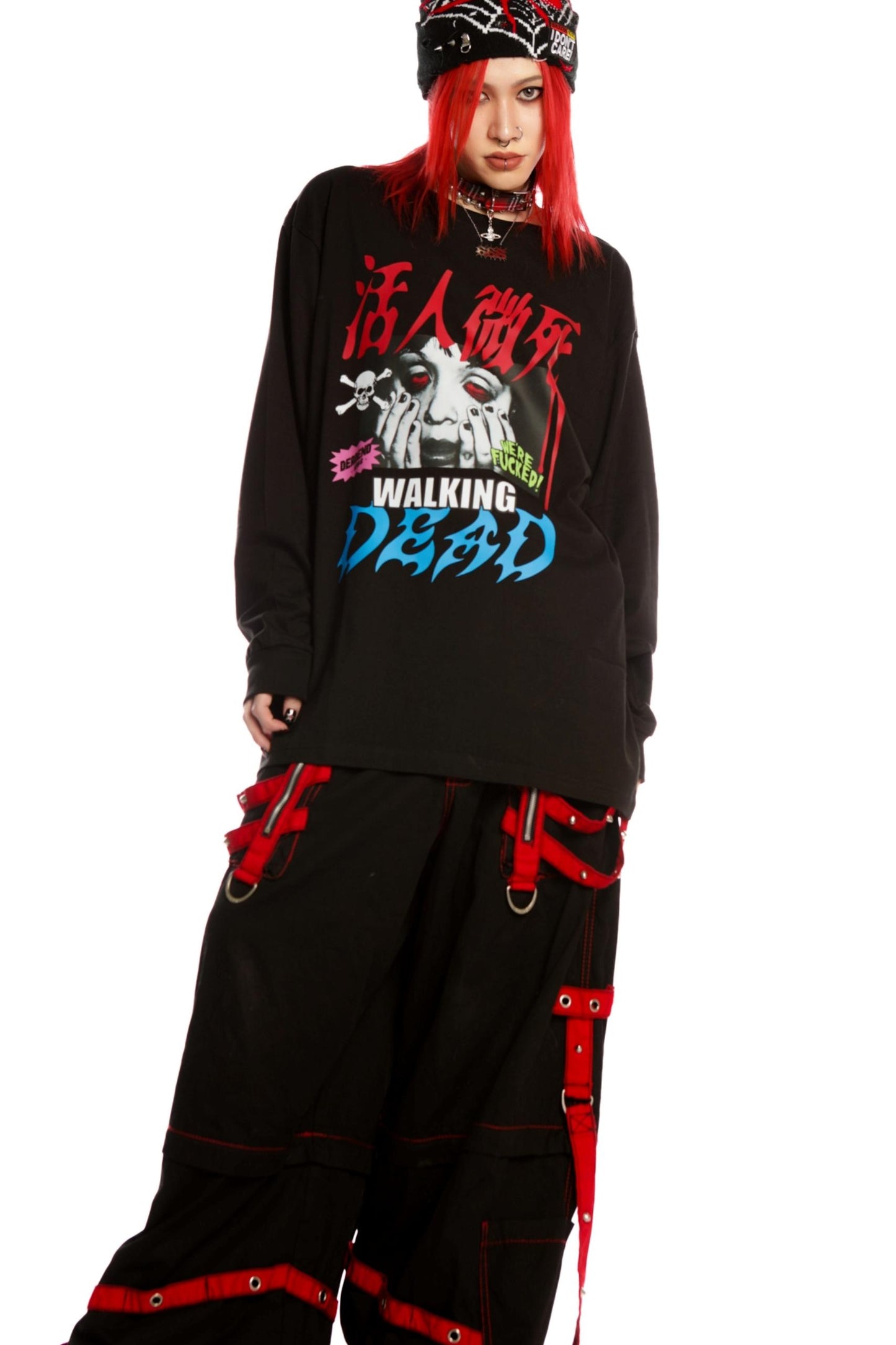 Fallen Angel Print Retro Top