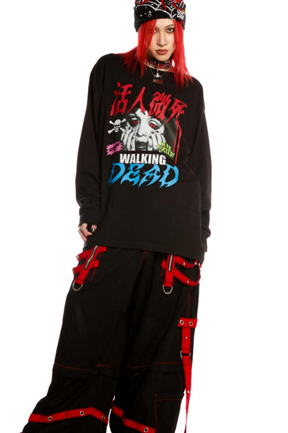 Fallen Angel Print Retro Top