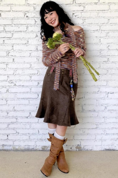 Toffee Candy Off-Shoulder Top