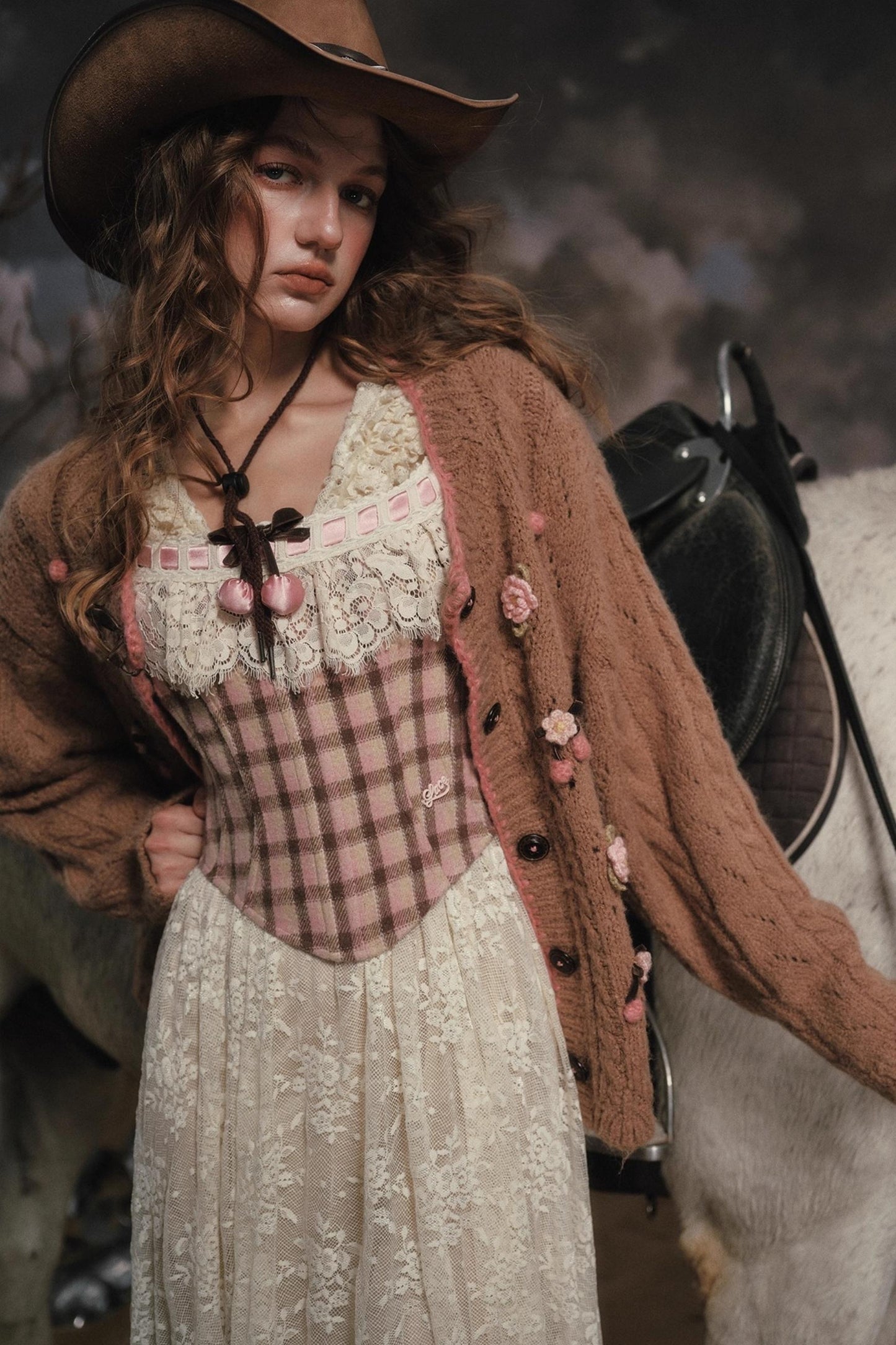 Sweet Plaid Corset Top Set-Up