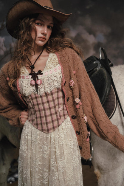 Sweet Plaid Corset Top Set-Up