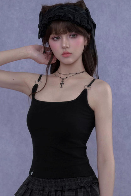 Dunkelherziges Camisole-Oberteil
