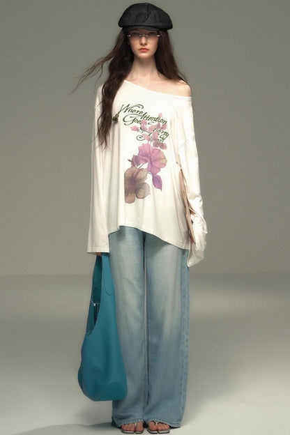 Tree of Life Tencel Slub Cotton Long Sleeve T-shirt