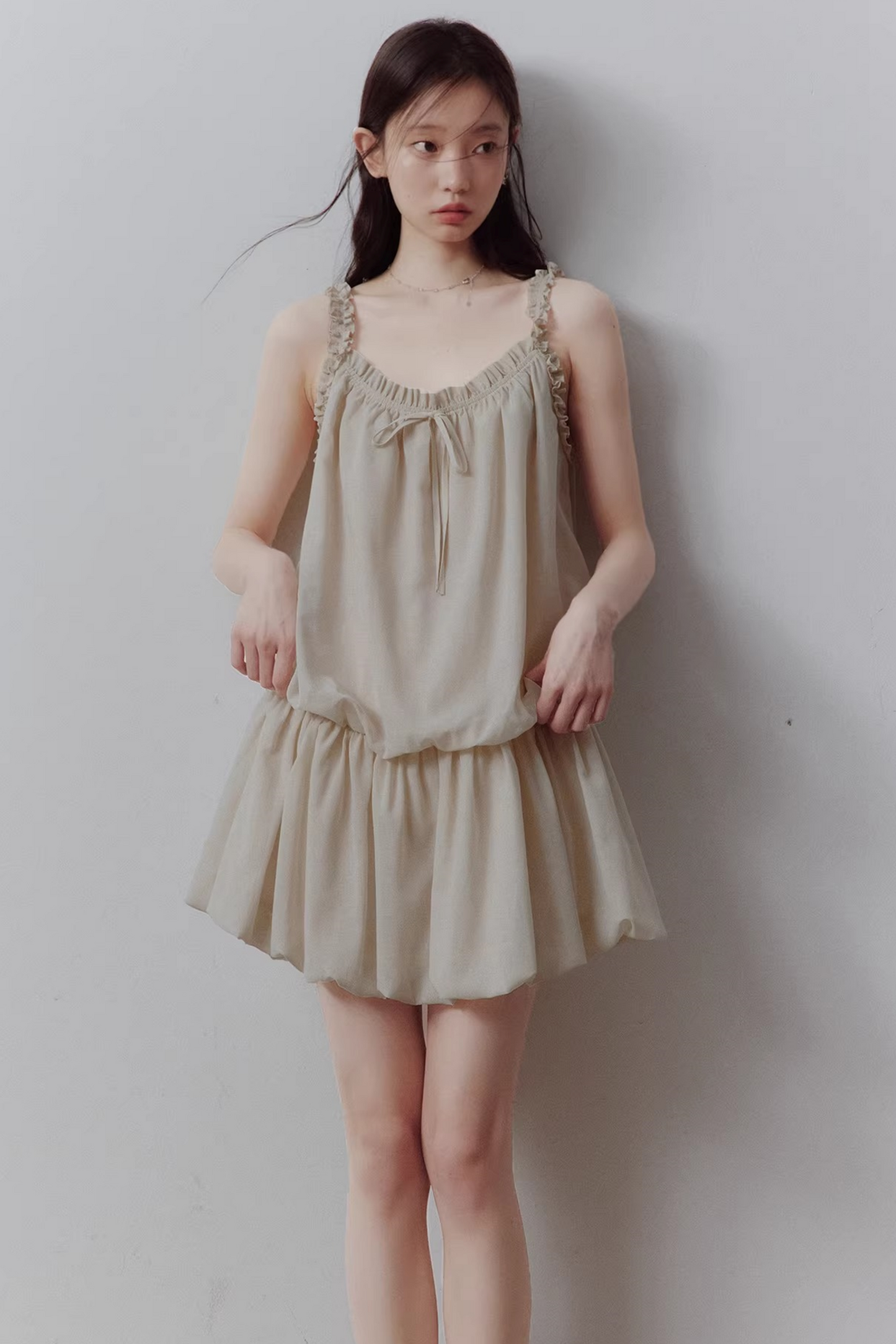 Apricot Gray Bud Dress