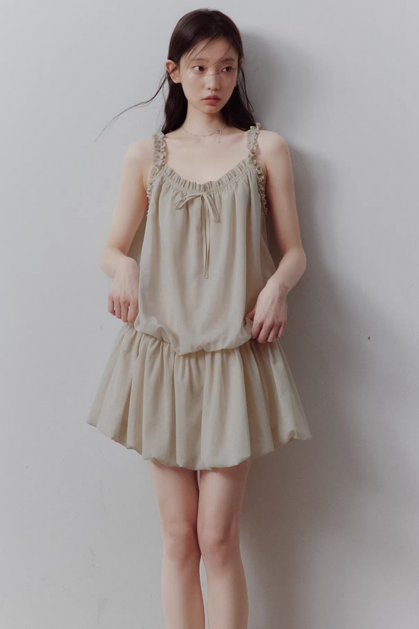 Apricot Gray Bud Dress