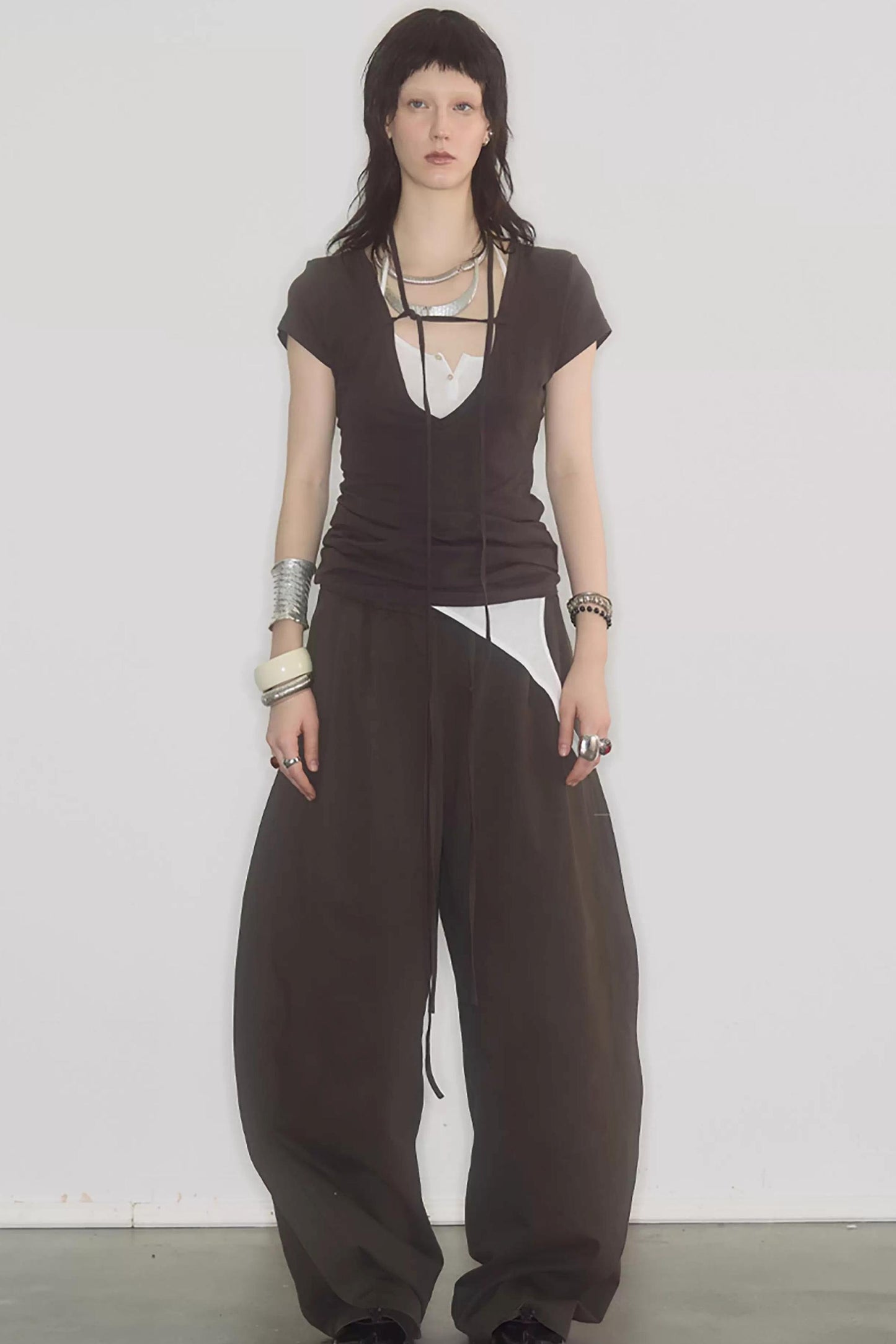 Breathable Layered Halter Neck Top