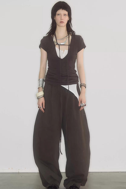 Breathable Layered Halter Neck Top