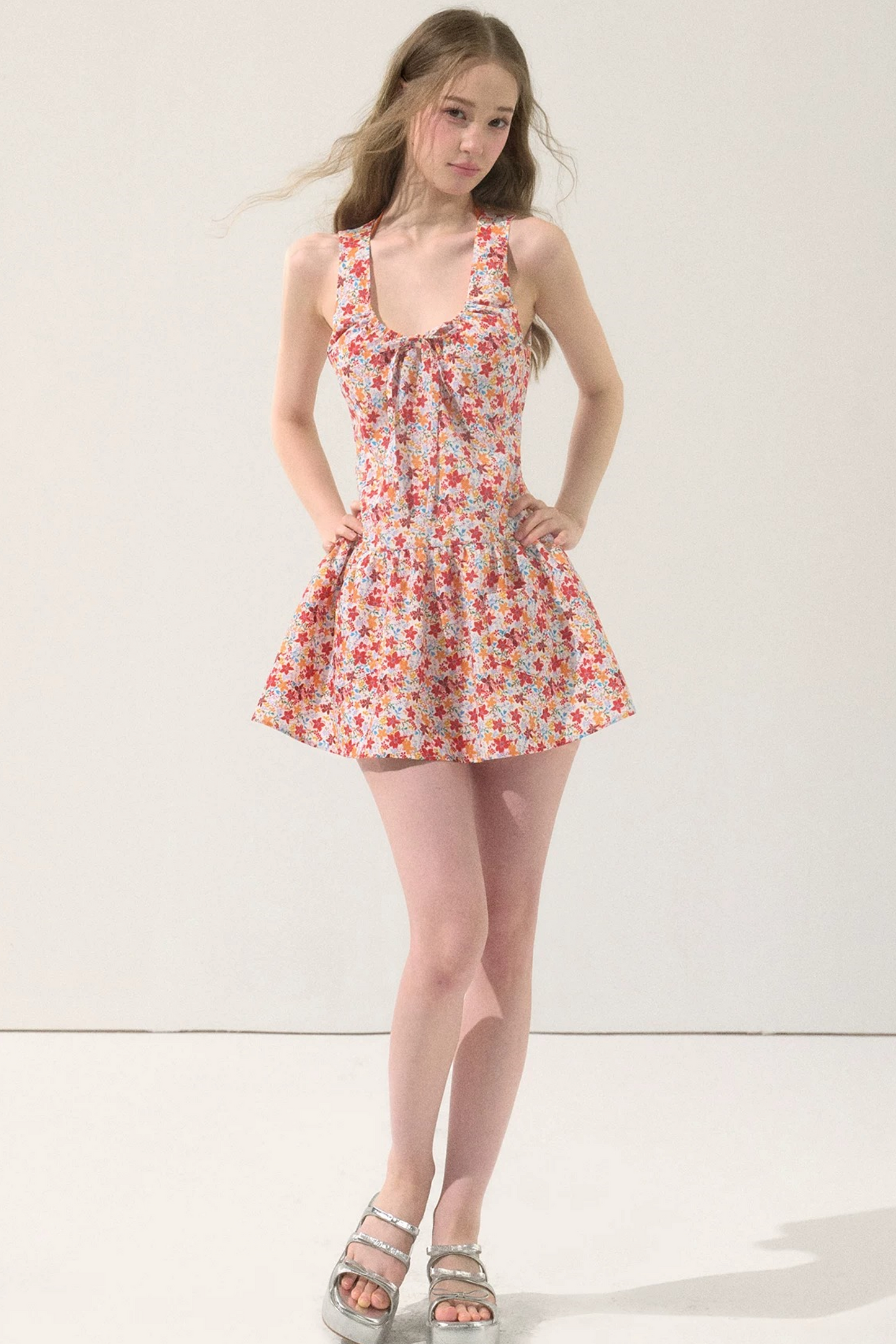 Vintage Floral A-Line Dress