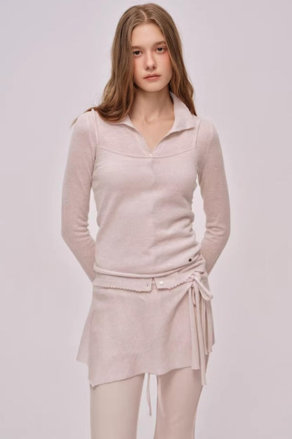 High-Waisted Drawstring Flared Pants