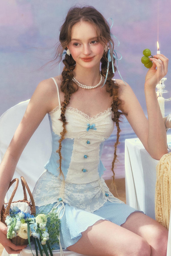 Elegant Three-Piece Skirt Set-Up