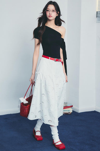 Heart Slob Floral A-Line Skirt