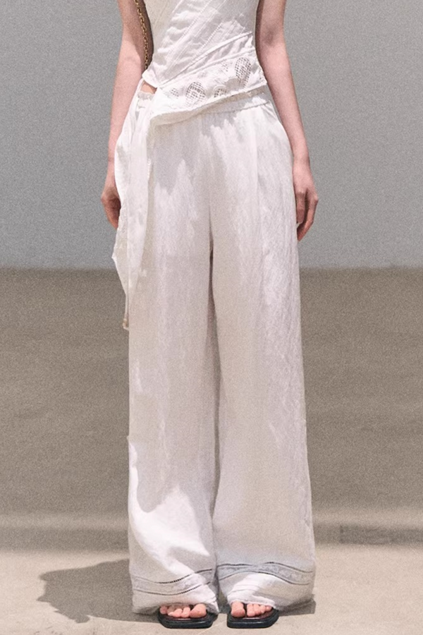 Lyocell Linen Hollow-Out Top Set-Up